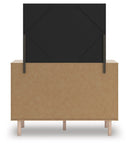 Arloster - 4 Pc. - Full Panel Storage Bed, Dresser, Mirror And Nightstand - Tan