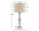 Bernadate - Poly Table Lamp (Set of 2) - Whitewash