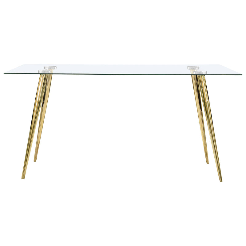 Coaster Furniture Gilman Dining Table with Glass Top 190621GLD IMAGE 2