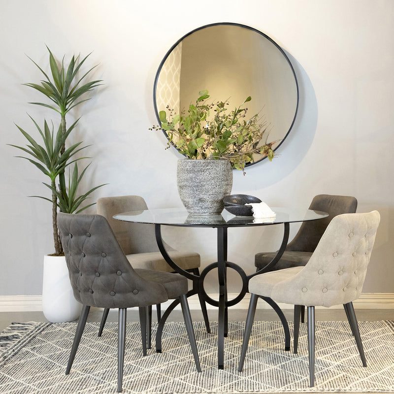 Coaster Furniture Cosmo 106046 Upholstered Dining Side Chair - Grey (Set of 2) IMAGE 10