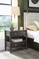 Rockport - Two Drawer One Shelf Oak Wood Nightstand - Yin