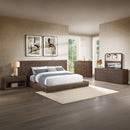 Leanna - Dresser With Wood Top - Brown Oak