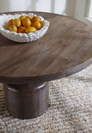 Sunrise - Liyana Solid Wood Round Dining Table - Natural Tan