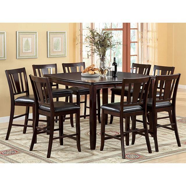 Furniture of America Square Edgewood Counter Height Dining Table CM3336PT IMAGE 2