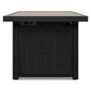 Beachcroft - Rectangular Fire Pit Table - Black / Light Gray
