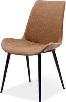 Nicoya - Synthetic Leather Upholstered Dining Chair (Set of 2) - Buckskin And Black