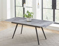 Lucia - Extendable Stone Top Metal Leg Dining Table