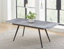Lucia - Extendable Stone Top Metal Leg Dining Table