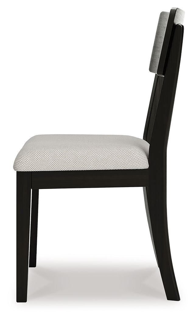 Portdown - Dining Upholstered Side Chair (Set of 2) - Black
