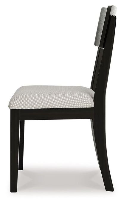 Portdown - Dining Upholstered Side Chair (Set of 2) - Black