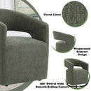 Libni - Arm Chair With Casters - Green Linen