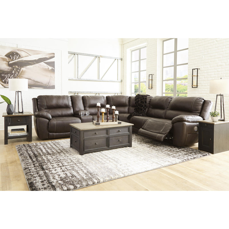 Signature Design by Ashley Dunleith Power Reclining Leather Match 6 pc Sectional U7160458/U7160457/U7160431/U7160477/U7160446/U7160462 IMAGE 4