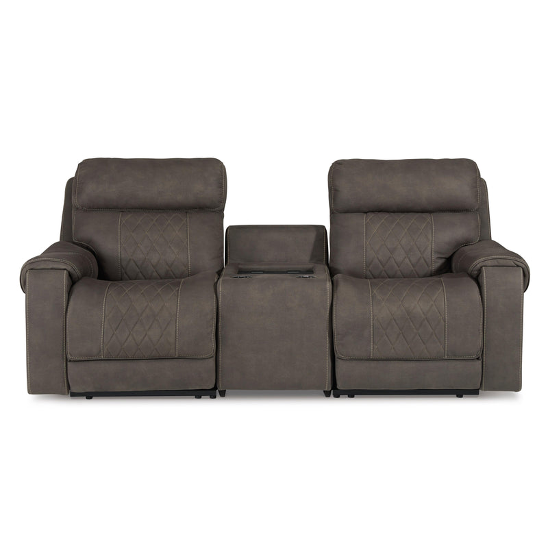 Signature Design by Ashley Hoopster 23703S2 3 pc Power Reclining Loveseat with Console IMAGE 1