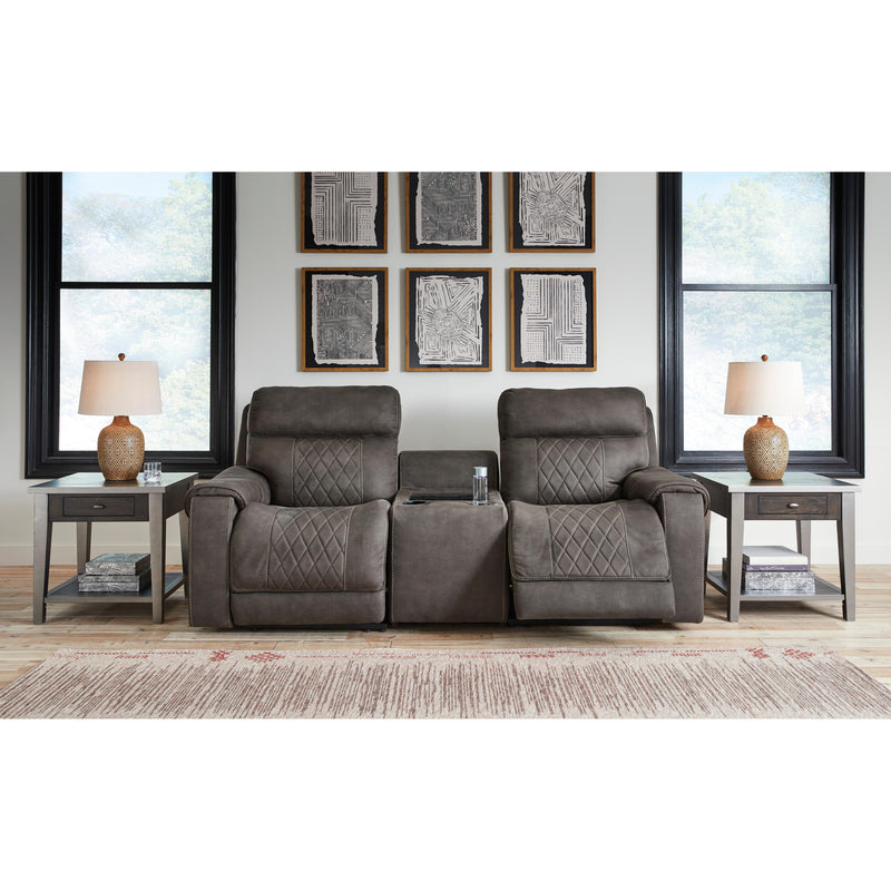 Signature Design by Ashley Hoopster 23703S2 3 pc Power Reclining Loveseat with Console IMAGE 2