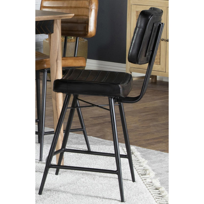 Coaster Furniture Partridge 110659 Leather Counter Chair - Antique Espresso (Set of 2) IMAGE 8