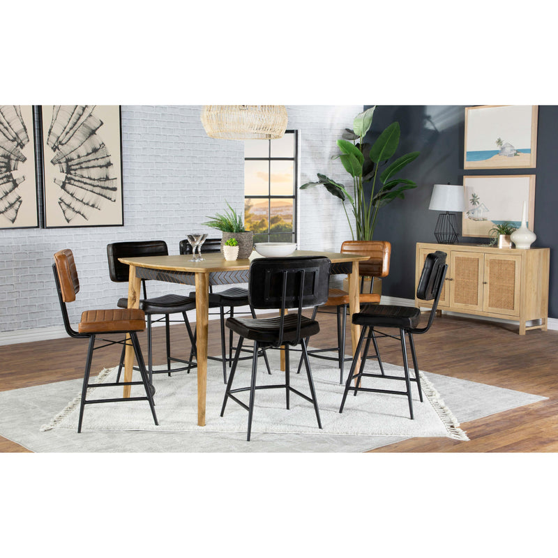Coaster Furniture Partridge 110659 Leather Counter Chair - Antique Espresso (Set of 2) IMAGE 9