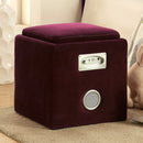  Furniture of America Rythmo Fabric Storage Ottoman CM-AC122PR IMAGE 1