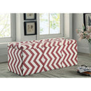  Furniture of America Zahra Fabric Storage Ottoman CM-BN6031RD IMAGE 2