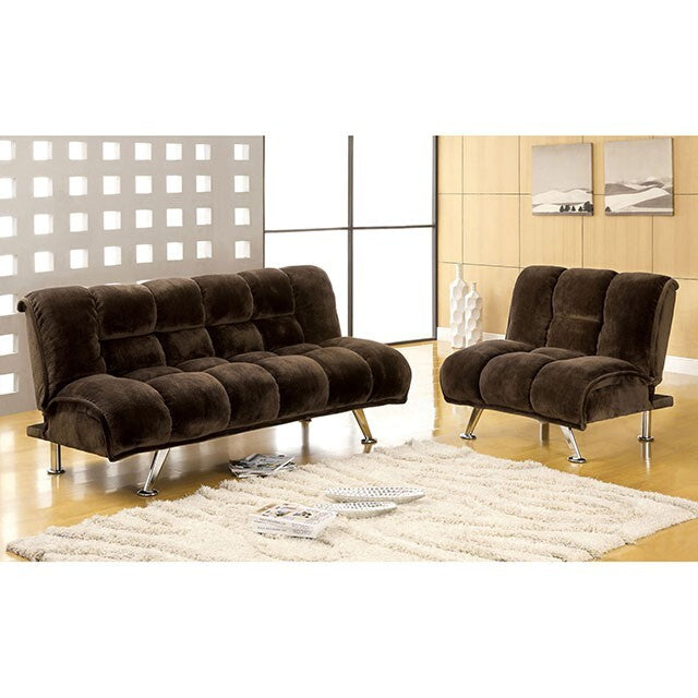 Furniture of America Marbelle Futon CM2904DB-CH-VN IMAGE 2