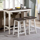  Furniture of America Elinor 3 pc Dinette CM3475WH-PT-3PK IMAGE 1