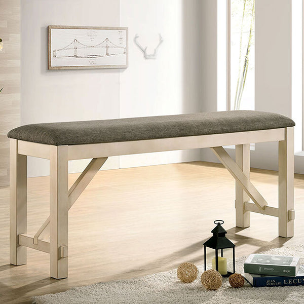 Furniture of America Jamestown Counter Height Bench CM3487PBN IMAGE 1