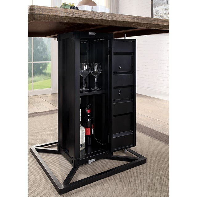 Furniture of America Square Dicarda Counter Height Dining Table CM3789BK-PT-TABLE IMAGE 4