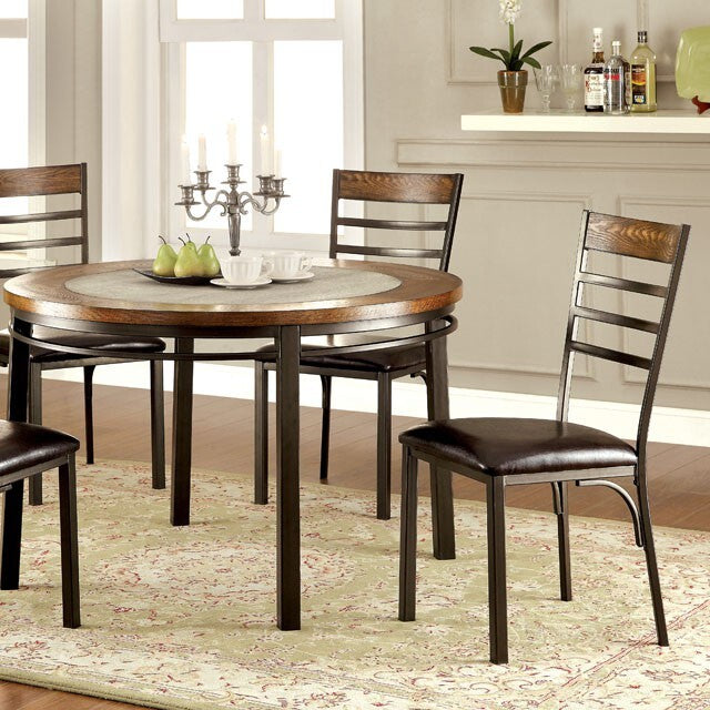 Furniture of America Round Hailey Dining Table CM3828RT IMAGE 3