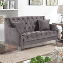  Furniture of America Franceschi Stationary Fabric Loveseat CM6065GY-LV-PK IMAGE 1