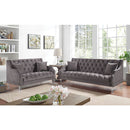  Furniture of America Franceschi Stationary Fabric Loveseat CM6065GY-LV-PK IMAGE 2