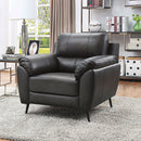  Furniture of America Clarke Stationary Leather Look Chair CM6067GY-CH IMAGE 1
