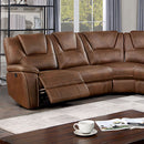  Furniture of America Erfurt Power Reclining Leather Look Sectional CM6119BR-SECT IMAGE 1