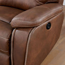  Furniture of America Erfurt Power Reclining Leather Look Sectional CM6119BR-SECT IMAGE 4