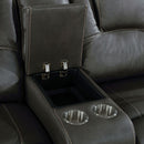  Furniture of America Erfurt Power Reclining Leather Look Sectional CM6119GY-SECT IMAGE 3