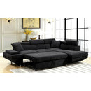  Furniture of America Foreman Fabric Sectional CM6124BK-SECT-VN IMAGE 2