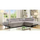  Furniture of America Foreman Fabric Sectional CM6124GY-SECT-VN IMAGE 1