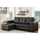  Furniture of America Denton Leather Look Sectional CM6149BK-LTR-SET-VN IMAGE 2