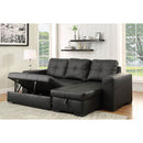  Furniture of America Denton Leather Look Sectional CM6149BK-LTR-SET-VN IMAGE 5