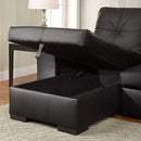  Furniture of America Denton Leather Look Sectional CM6149BK-LTR-SET-VN IMAGE 6