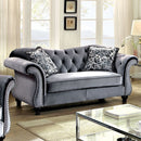  Furniture of America Jolanda Stationary Fabric Loveseat CM6159GY-LV-VN IMAGE 3
