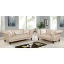  Furniture of America Louella Stationary Fabric Loveseat CM6210BG-LV IMAGE 2
