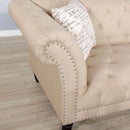  Furniture of America Louella Stationary Fabric Loveseat CM6210BG-LV IMAGE 3