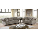 Furniture of America Louella Stationary Fabric Loveseat CM6210GY-LV IMAGE 2