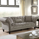  Furniture of America Louella Stationary Fabric Sofa CM6210GY-SF IMAGE 1