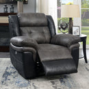  Furniture of America Brookdale Power Leather Look Recliner CM6217GY-CH IMAGE 1