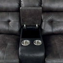  Furniture of America Brooklane Power Reclining Leather Look Sectional CM6218GY-SECT IMAGE 6