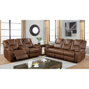  Furniture of America Ffion Power Reclining Leather Look Sofa CM6219BR-SF IMAGE 2