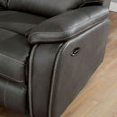 Furniture of America Ffion Power Reclining Leather Look Sofa CM6219GY-SF IMAGE 3