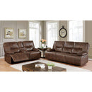  Furniture of America Chantoise Power Reclining Leather Look Loveseat with Console CM6228BR-LV IMAGE 2