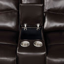  Furniture of America Alayna Power Reclining Leather Look Sectional CM6229DK-SECT IMAGE 4