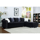  Furniture of America Wilmington Fabric Sectional CM6239BK-SECT IMAGE 2
